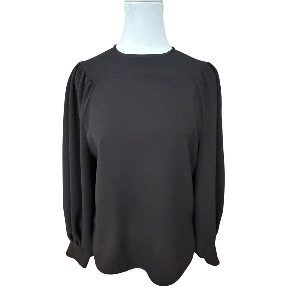 Ganni Black Long Sleeve Women's Blouse Size 34‎ US 2 Elegant Chic Top